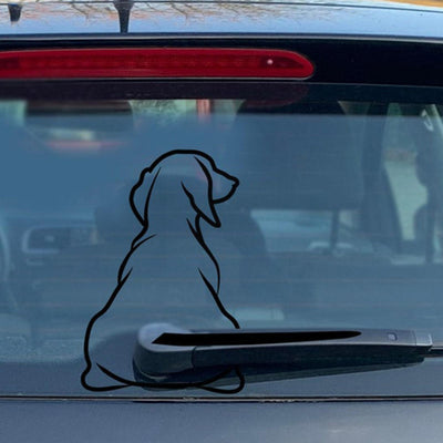 Funny Dog Moving Tail Car Sticker Window