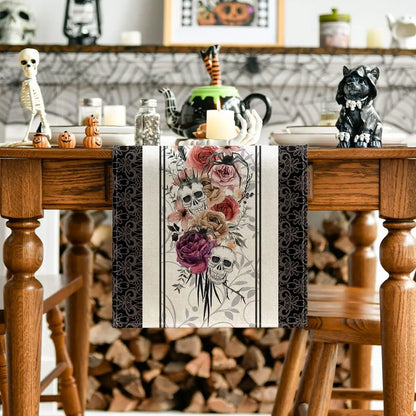 Skulls Table Runner Dining Table Decoration