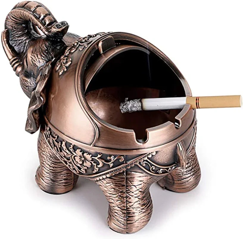 Elephant Windproof Ashtray Lid-Elephant Shaped Table Ashtray