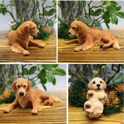 Dog Golden Retriever Car Ornaments Resin