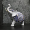 Elephant Statue Ornament Blue And White Porcelain