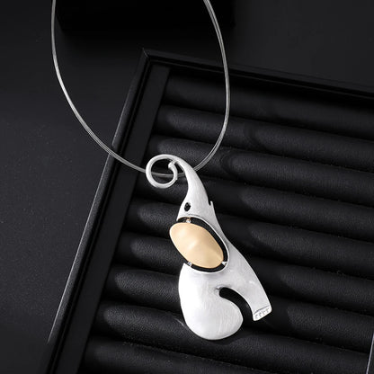 Elephant Shape Neck Chokers Pendants Necklace