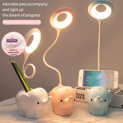 Cute Elephant LED Table Lamp USB Powered