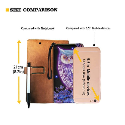 Owl Print PU Leather Wristband Wallet