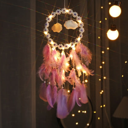 Native Feather DreamCatcher With Light