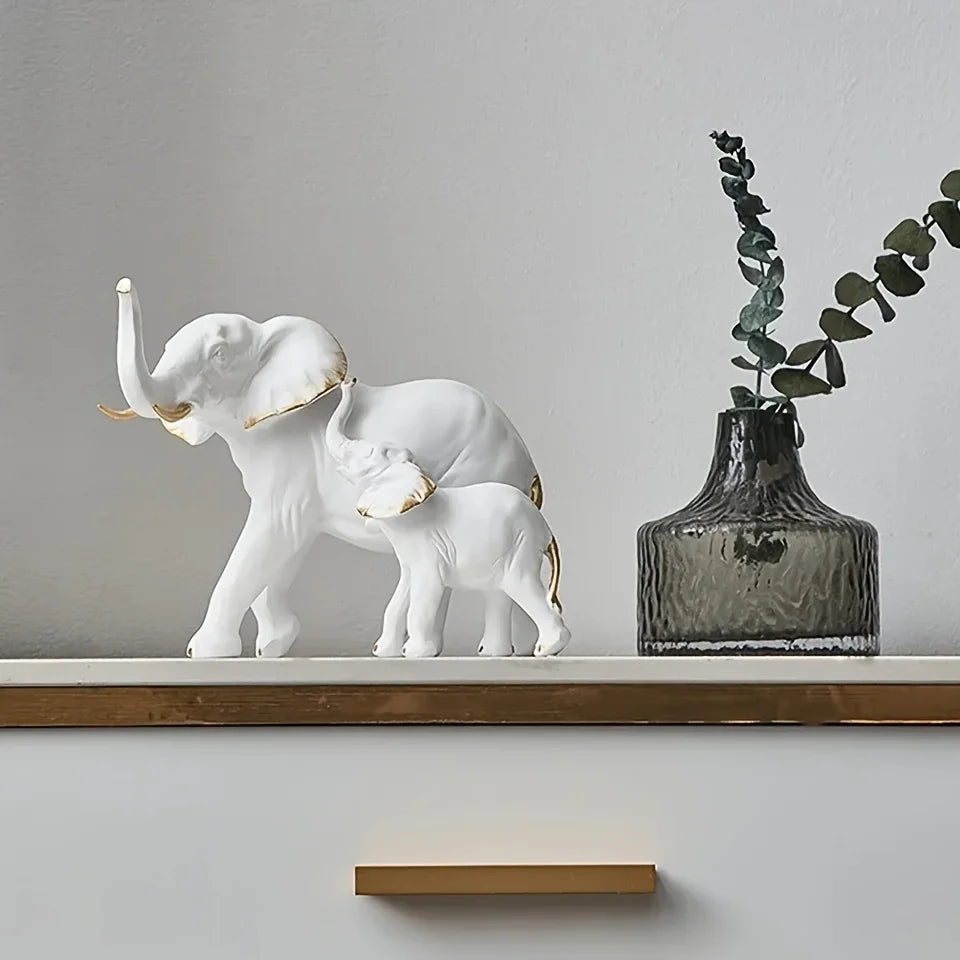 Elephant Statues Resin 1 Pairs