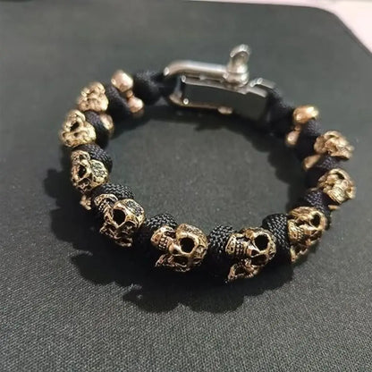 Skull Bracelet Hip Hop Woven Bracelet