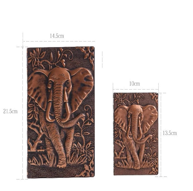 Elephant Embossed Copper Notebook