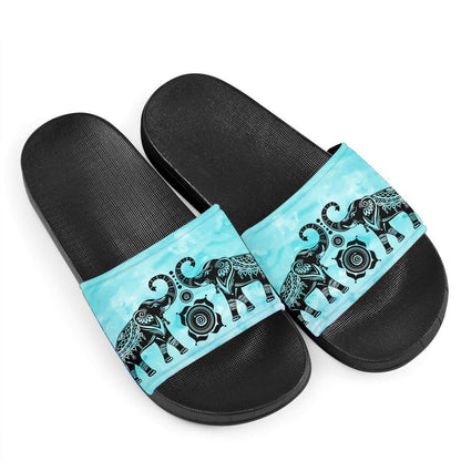 Elephant Blue Slippers Non-slip