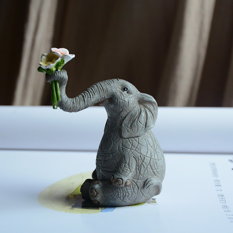 Elephant Cute Figurines Ornaments