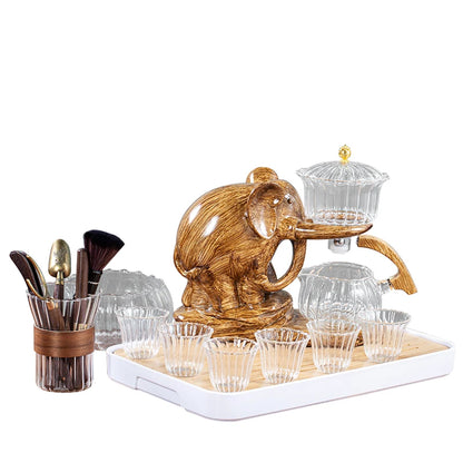 Elephant Shape Heat-resistant Glass Teapot With Base