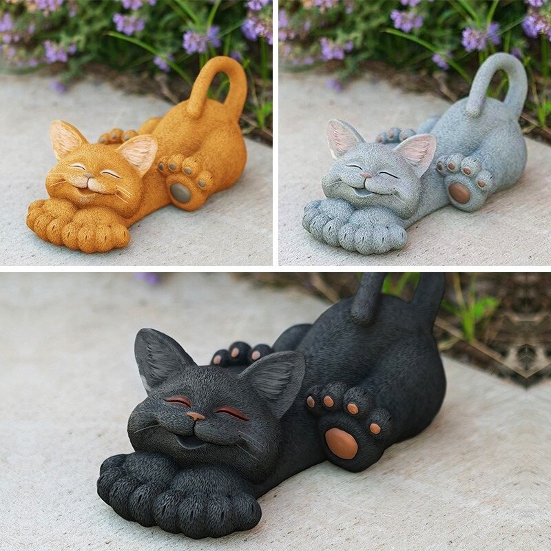 Kawaii Figurine Charms Smiling Cat