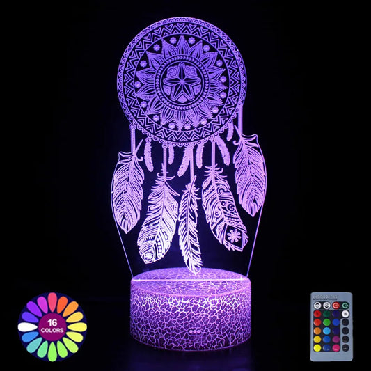 Native Dreamcatcher 3D Night Light 16 Colors Remote Control