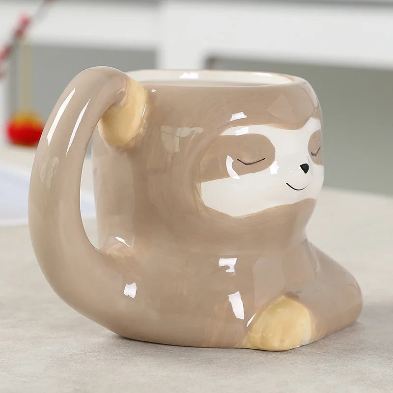 Sloth Shaped Ceramic Mug Cute