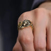 Tiger Adjustable Ring Ancient Gold/ Ancient Silver Color