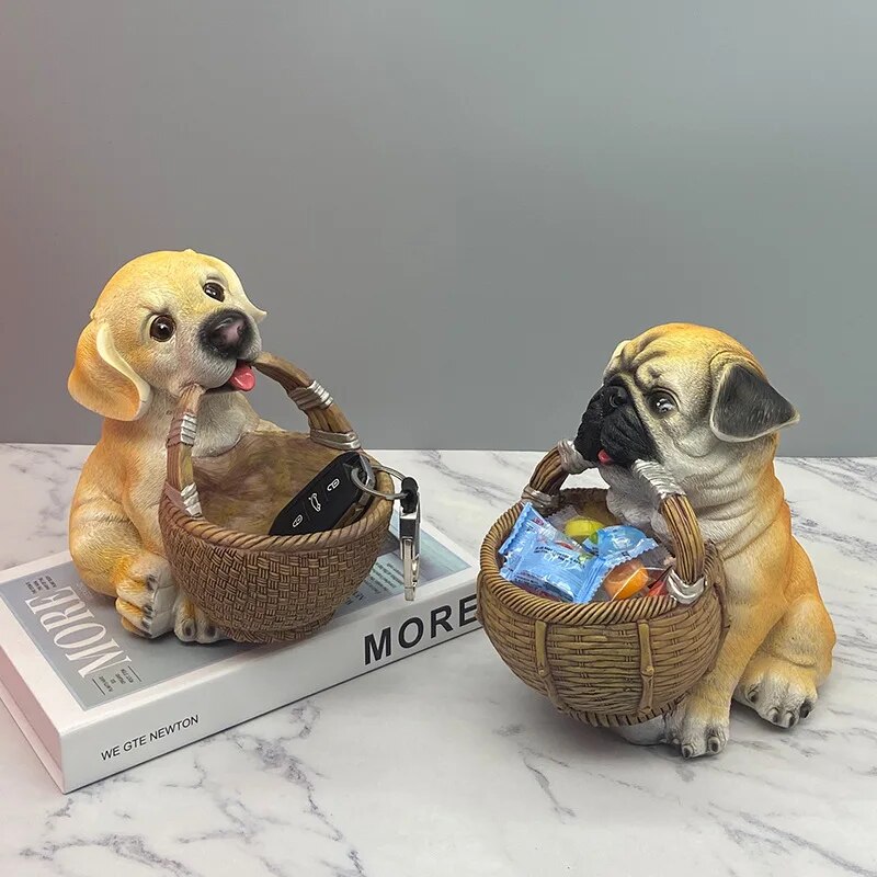 Dog Statue Resin Key Storage