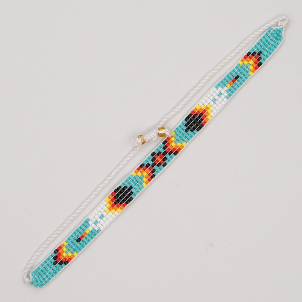 Native Hand Beaded Bracelet Adjustable