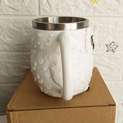 Owl Thermos Mug Stainless Steel