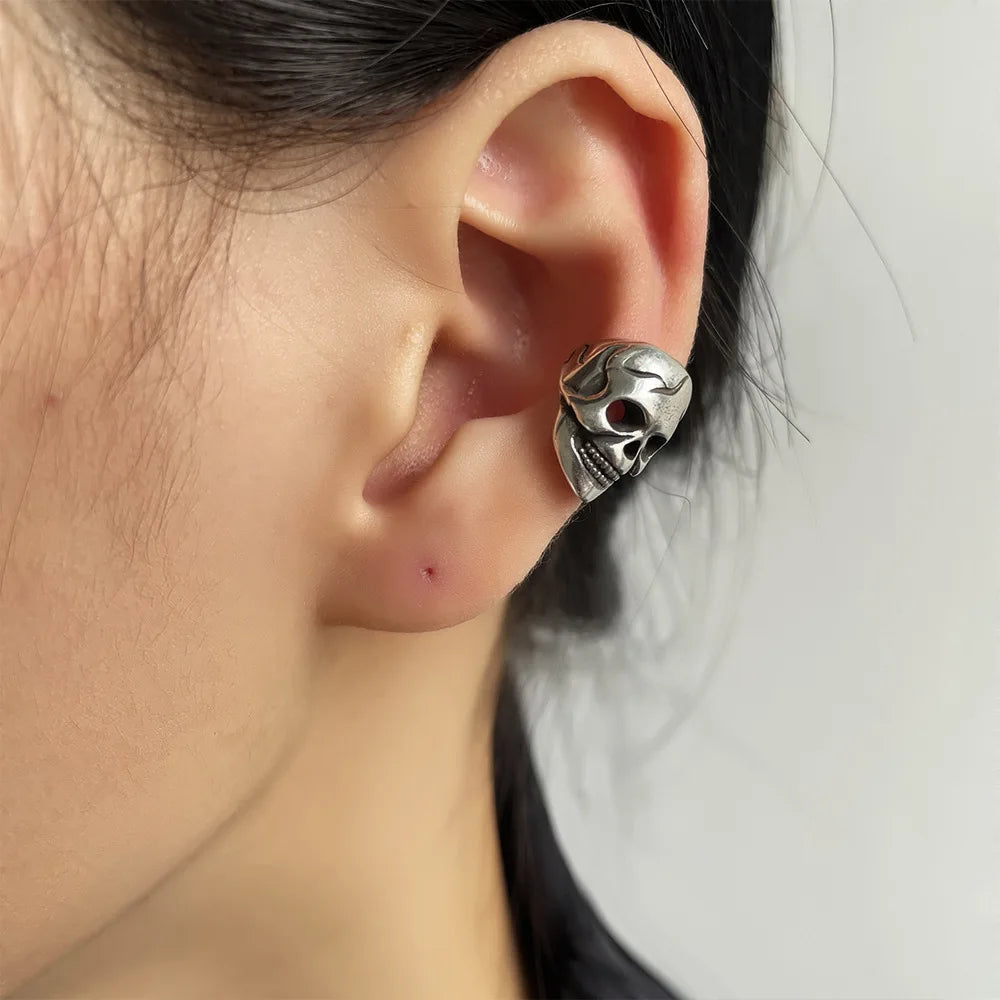 Skull Cuff Ear Clip Earring Non-Piercing 1 Item