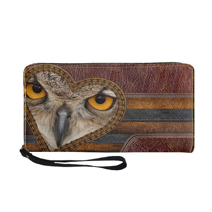 Owl Wallets Leather Purse Multifunction