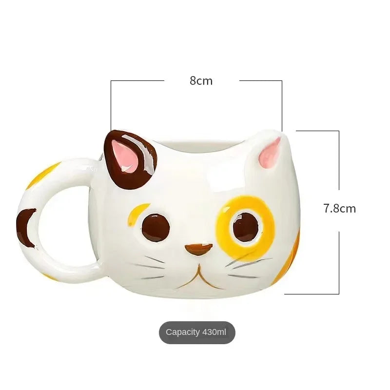 Cat Shaped Mug Cups of Coffee