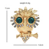 Owl Big Eyes Brooches Gold Color