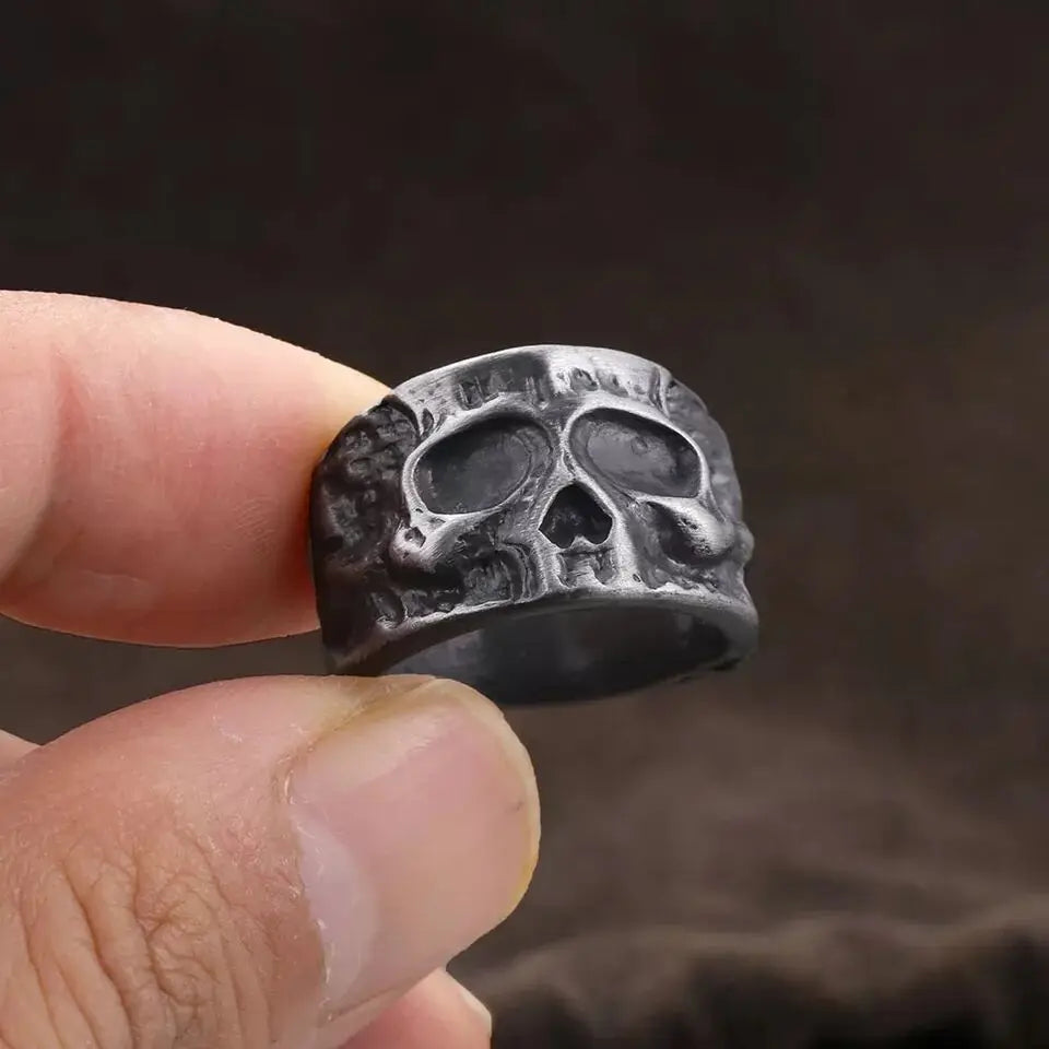 Skull Ring Metal Vintage