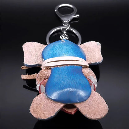 Elephant Leather Keychain