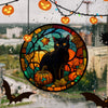 Halloween Cat PVC Window Glass Stickers Glue Free