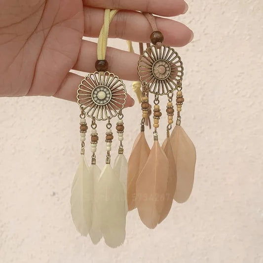 Native Mini Dream Catcher Car Pendant Feather Hanging