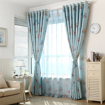 Owl Printing Pattern Window Drapes