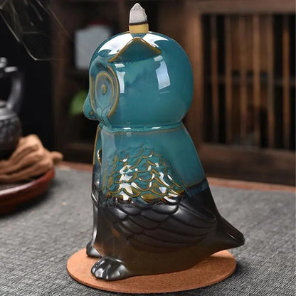 Owl Ceramic Incense Burner Holder