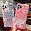 Rhinestone Pink Elephant Soft TPU Cover For iPhone