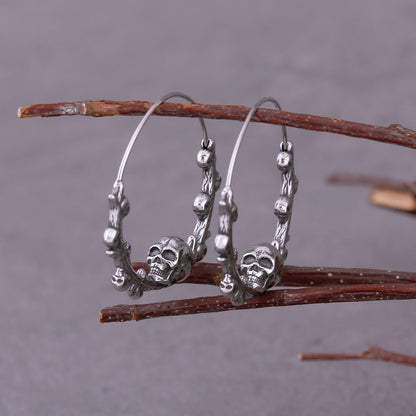 Skull Hoop Earrings