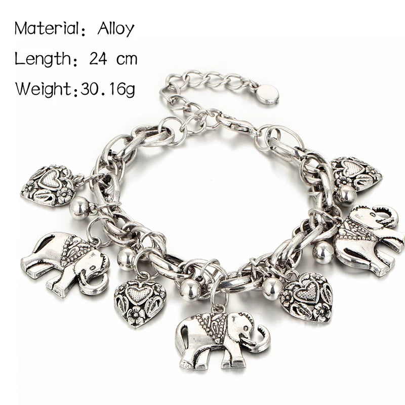 Elephant Bracelet Bangle Stainless Steel