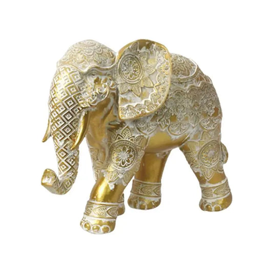 Elephant Statue Resin Plated