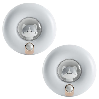 Motion Sensor Light Wireless Cute Cat LED Night Light USB Rechargeable