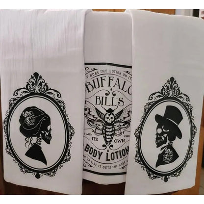 Skull Kitchen Towel Happy Couple