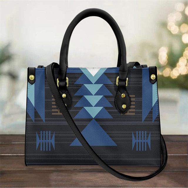 Native Tribal Printing Leather Handbags