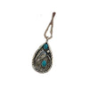 Native Turquoise Feather Pendant Necklace