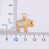 Elephant Necklace Cubic Zirconia Pendant Gold Color