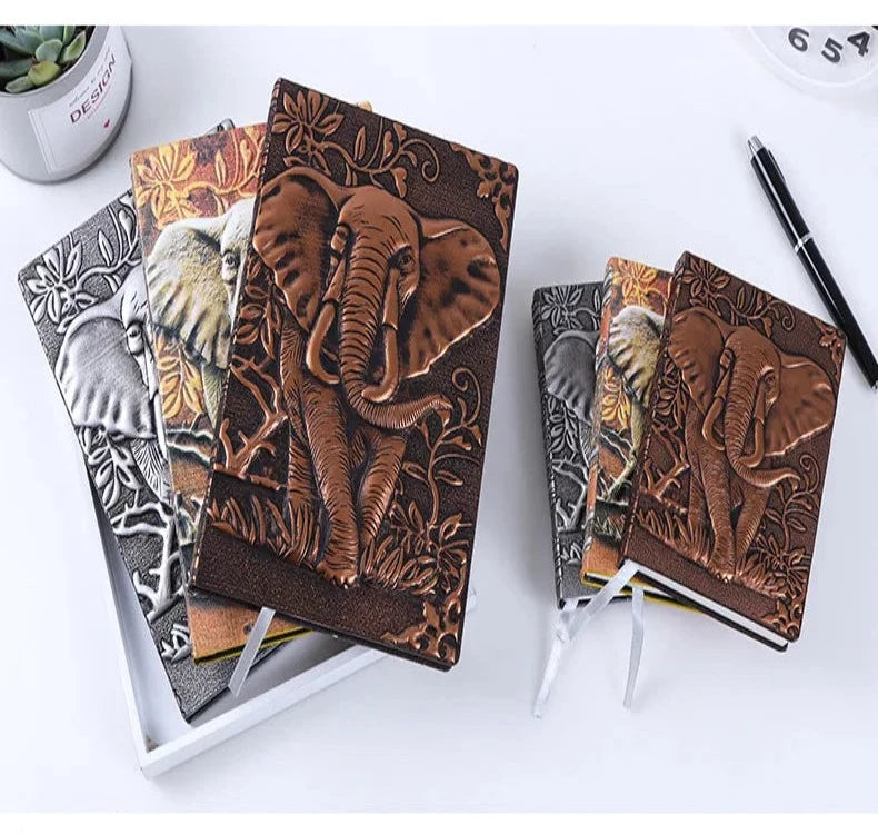 Elephant Embossed Copper Notebook