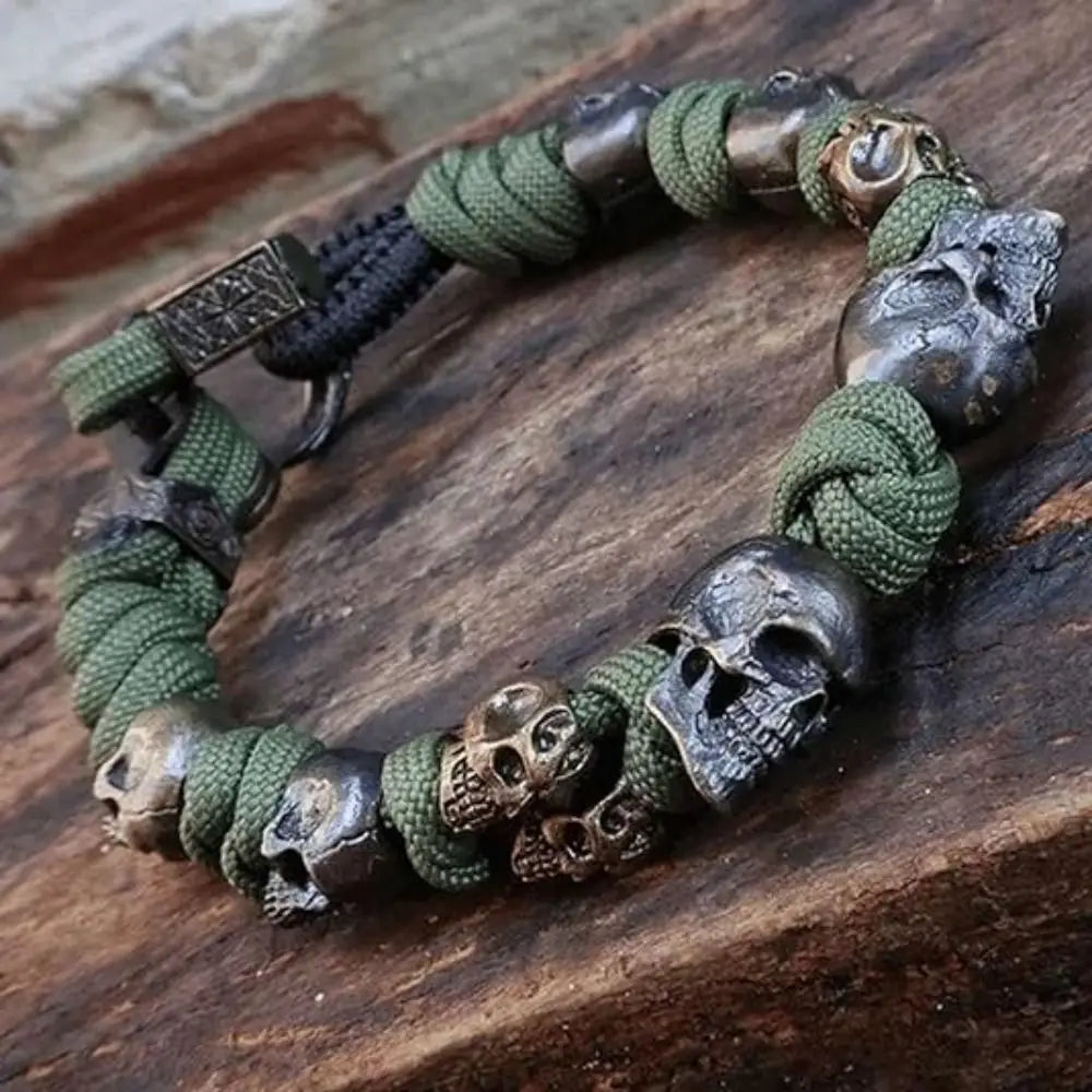 Skull Bracelet Hip Hop Woven Bracelet