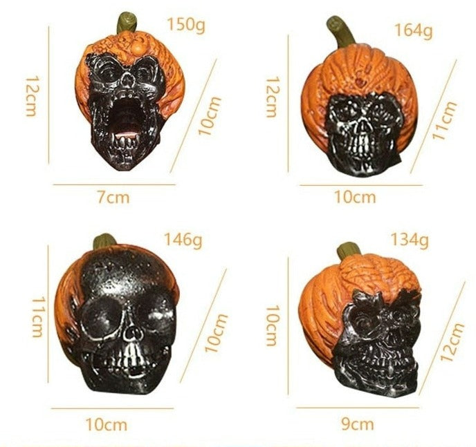 Evil Pumpkin Skull Halloween Pumpkin Ornaments