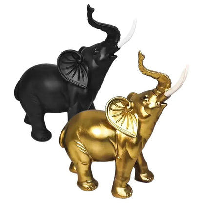 Elephant Statue Resin Plated