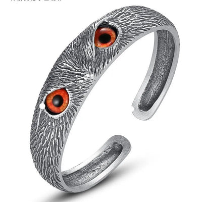 Owl Red Eye Open Bracelet