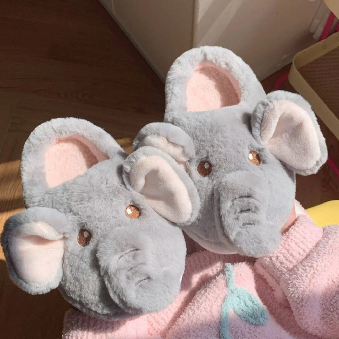 Elephant Cotton Slippers Soft Sole Cotton