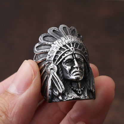 Native Vintage Indian Chief Ring