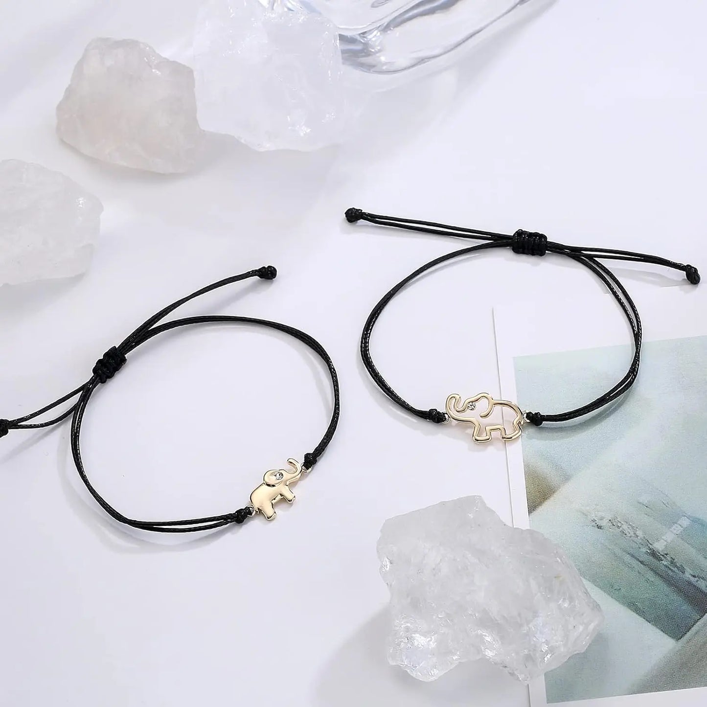 Elephant Mother Daughter Bracelets Set