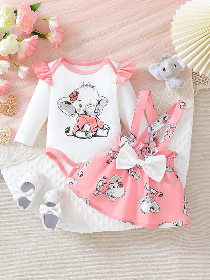 Elephant Suit Three-Piece Set for 0-24 Months